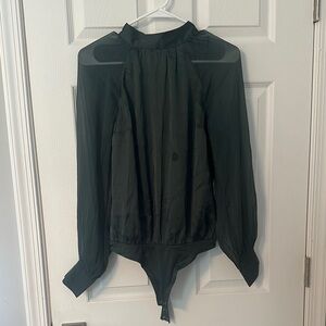 Abercrombie green Long Sleeve Bodysuit